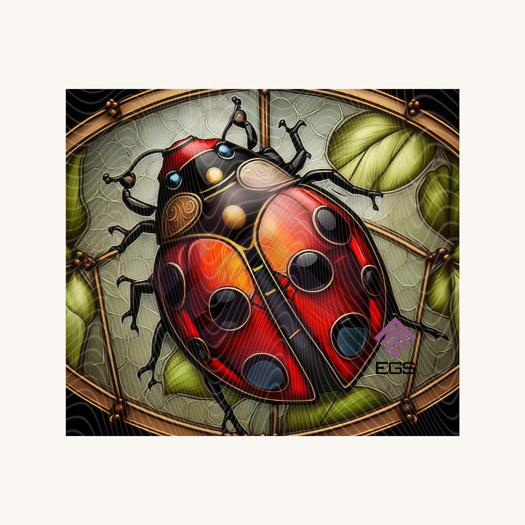 Stained Glass LadyBug Magnet