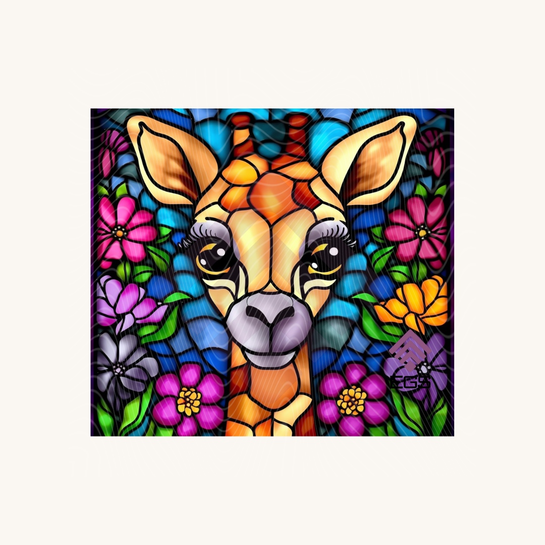Stained Glass Giraffe Magnet