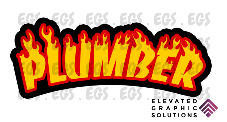 " Plumber Flame Logo" Sticker