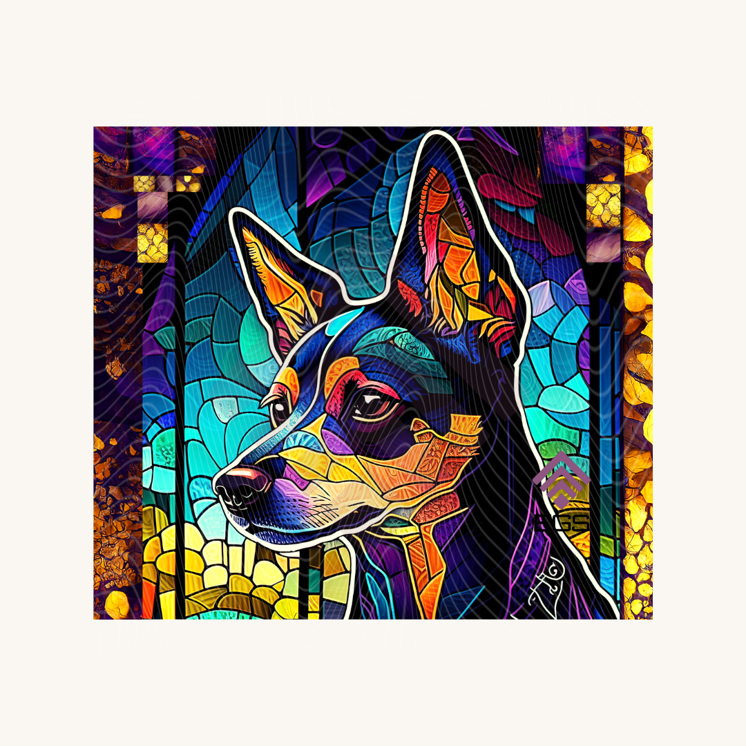 Stained Glass Miniature Pinscher Magnet
