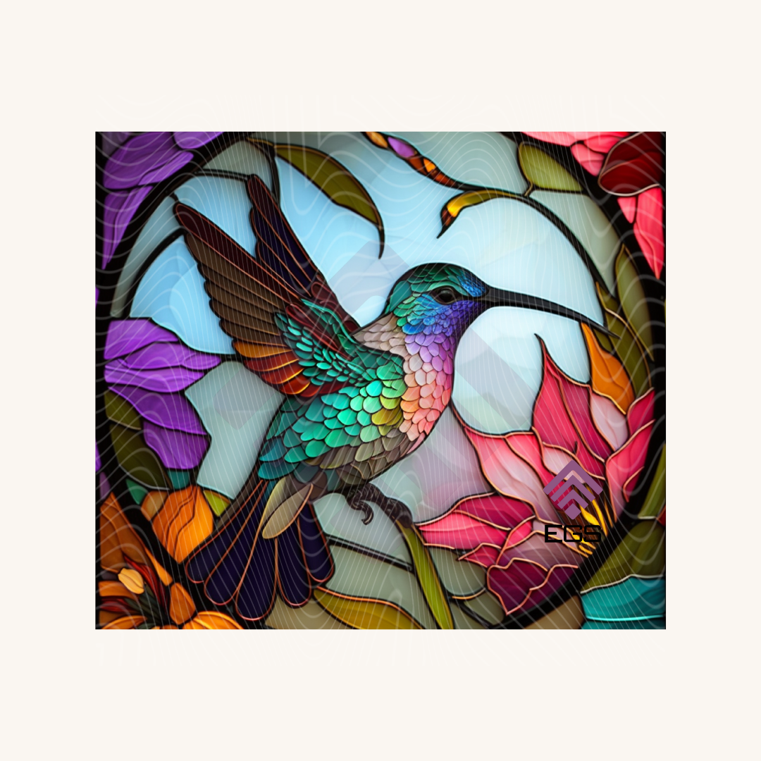 Stained Glass Humming Bird Magnet
