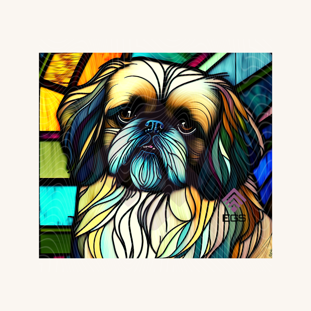 Stained Glass Pekingese Magnet
