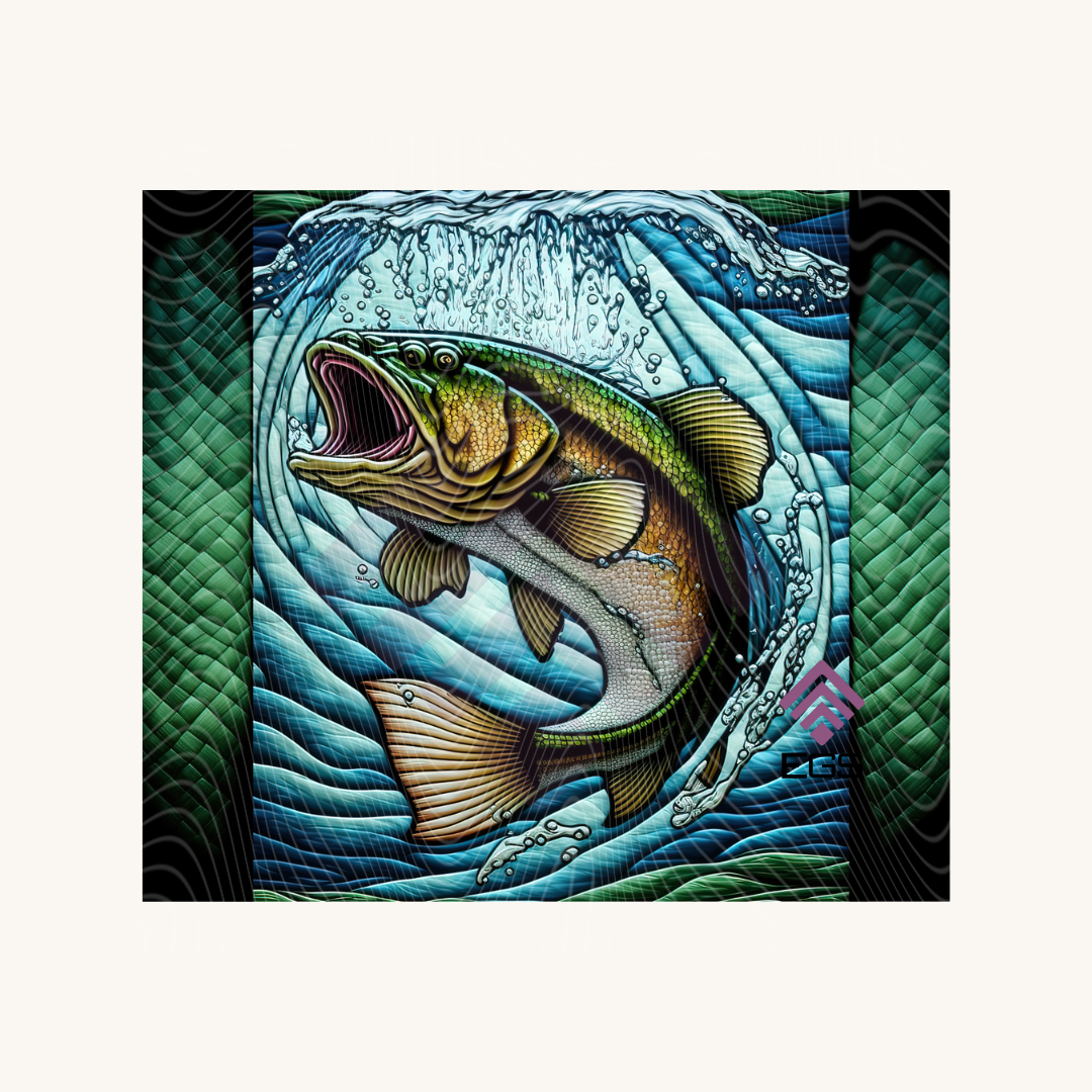 Stained Glass Largemouth Bass Magnet