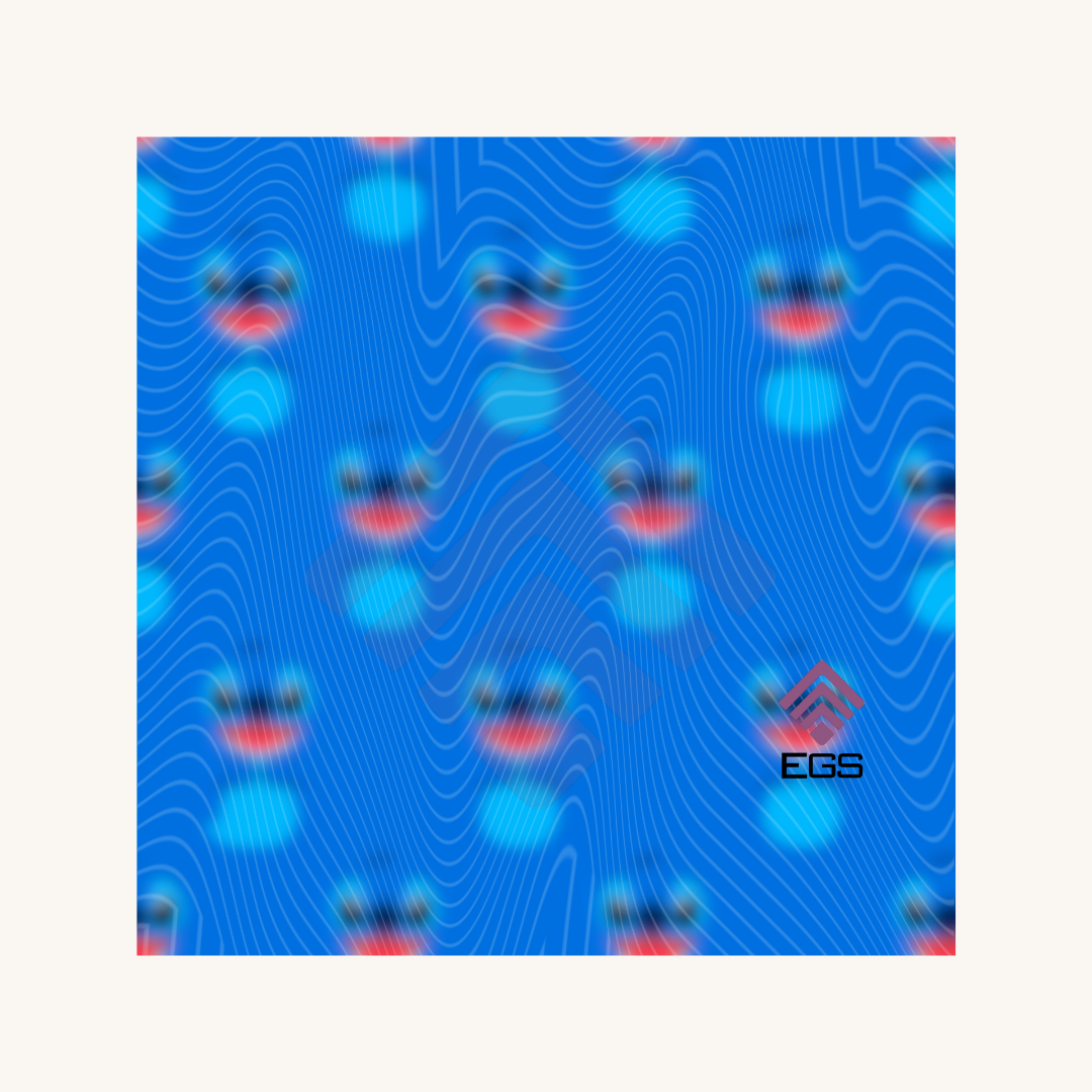 Blue Alien Smilie Face Magnet