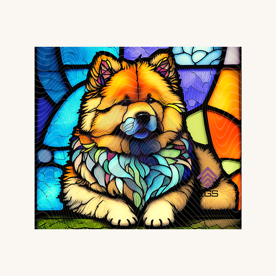 Stained Glass Chow Chow Magnet