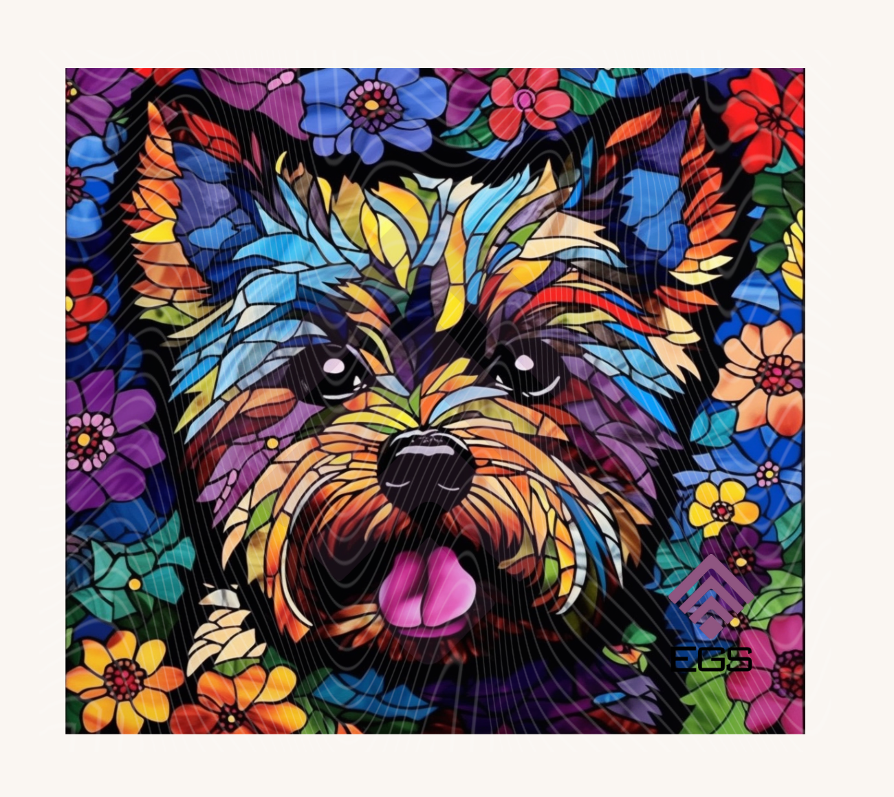Stained Glass Yorkie Magnets