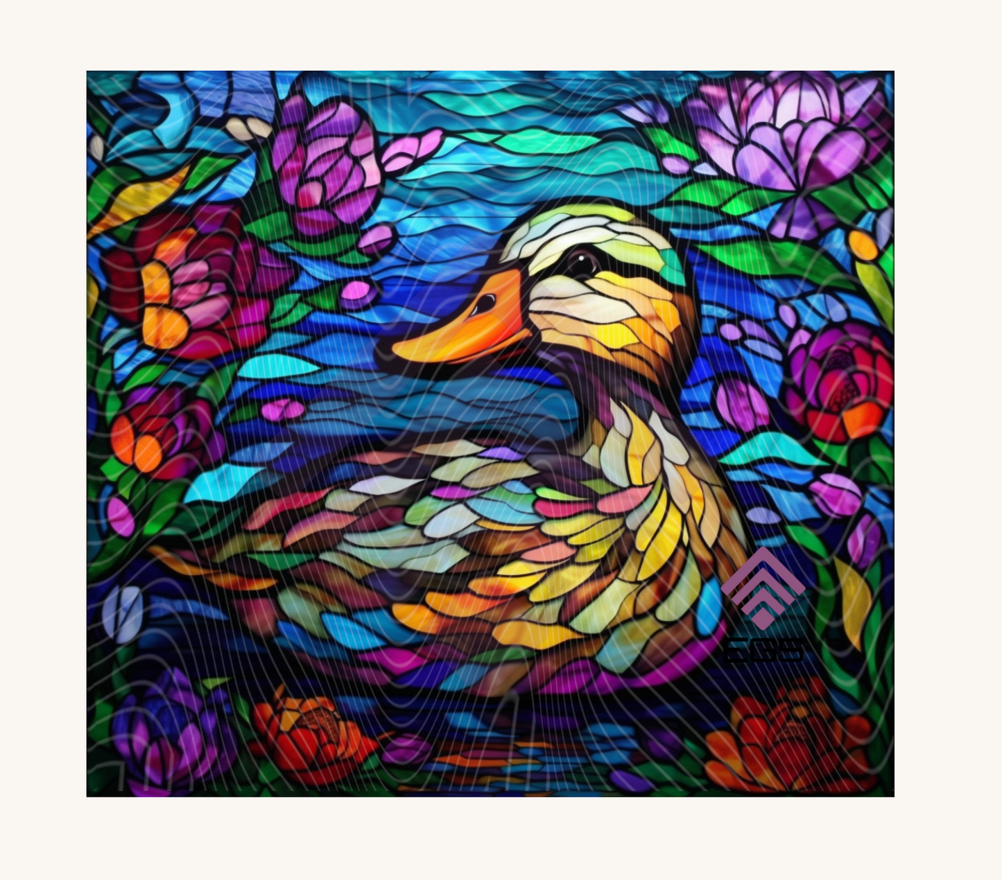 Stained Glass Mallard Duck Magnet