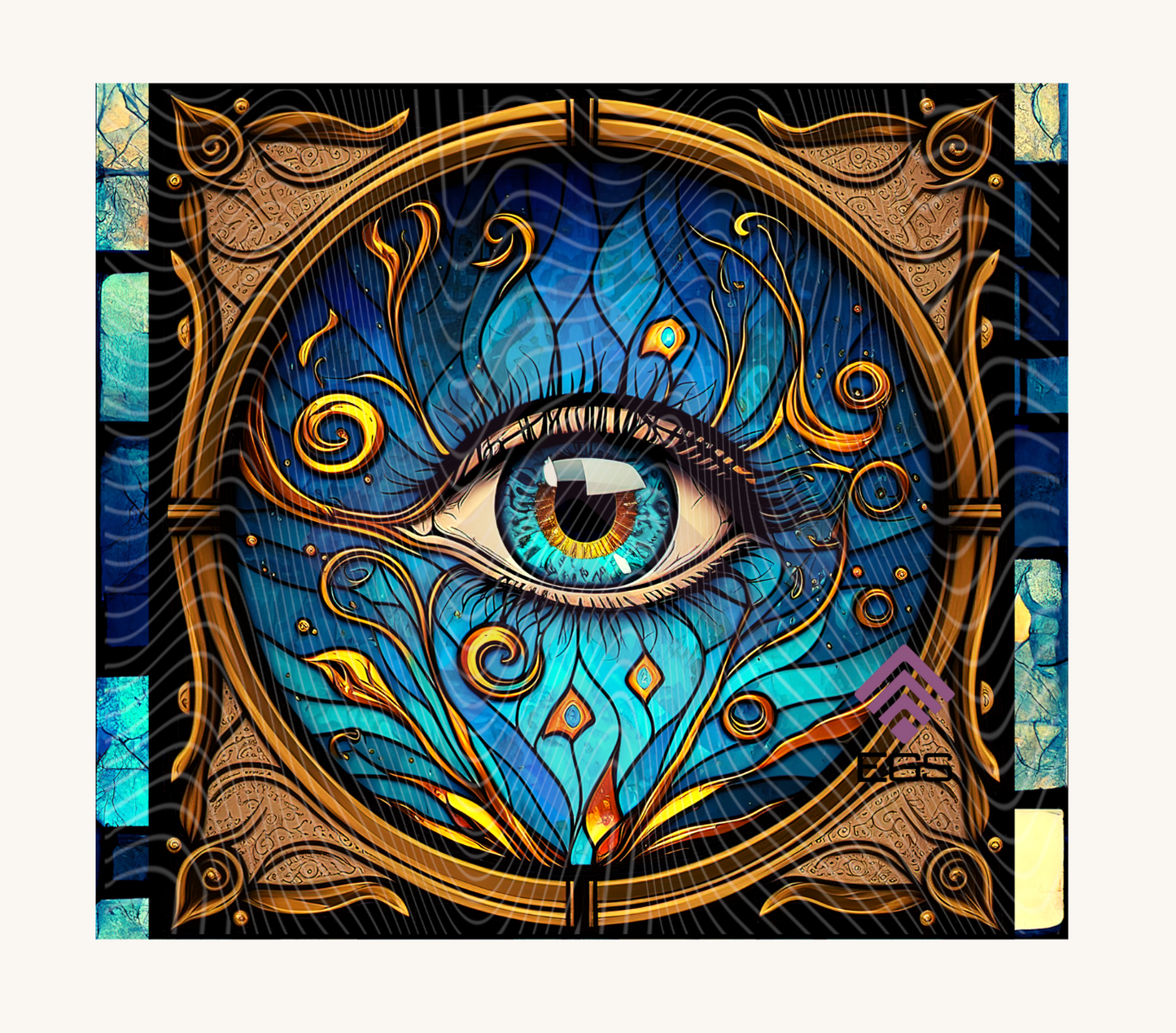 Stained Glass Iris of Truth Magnet