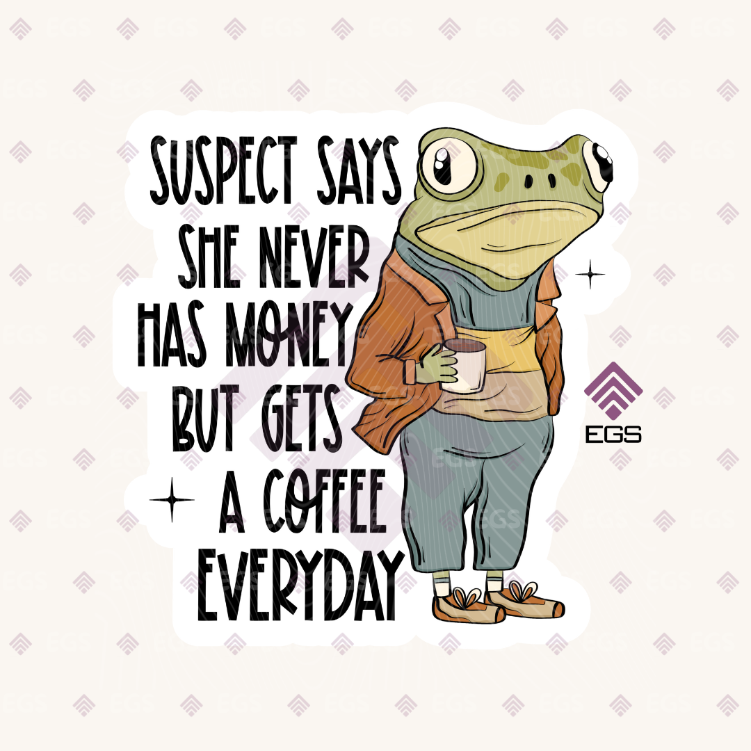 .. No Money But Coffee Sticker