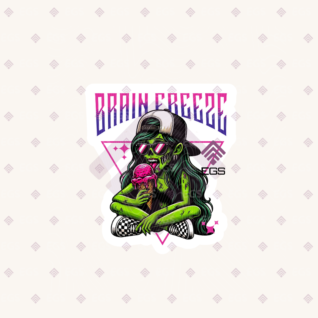 Brain Freeze Sticker