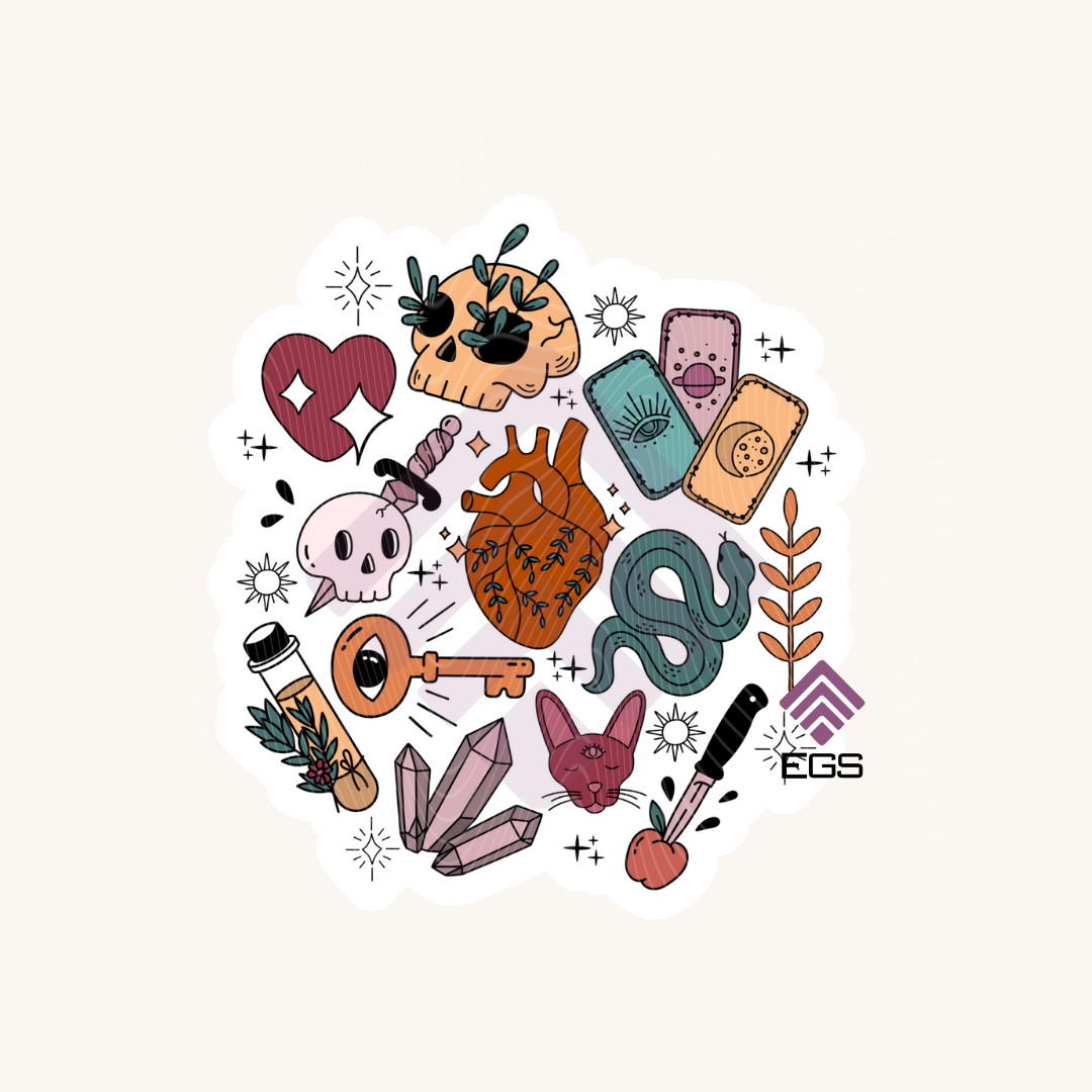 Witchy Doodles Sticker