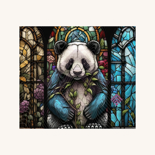 Stained Glass Panda Magnet