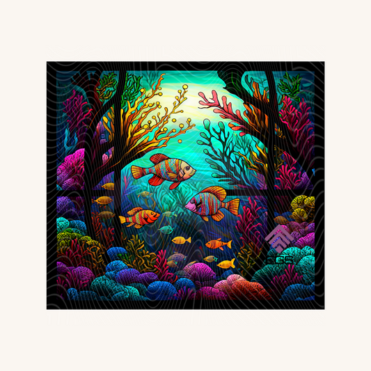 Stained Glass Fish Tank Magnet