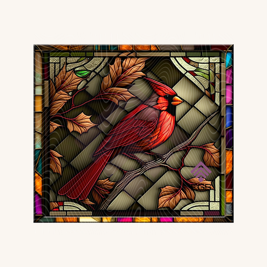 Stained Glass Cardinal Magnet