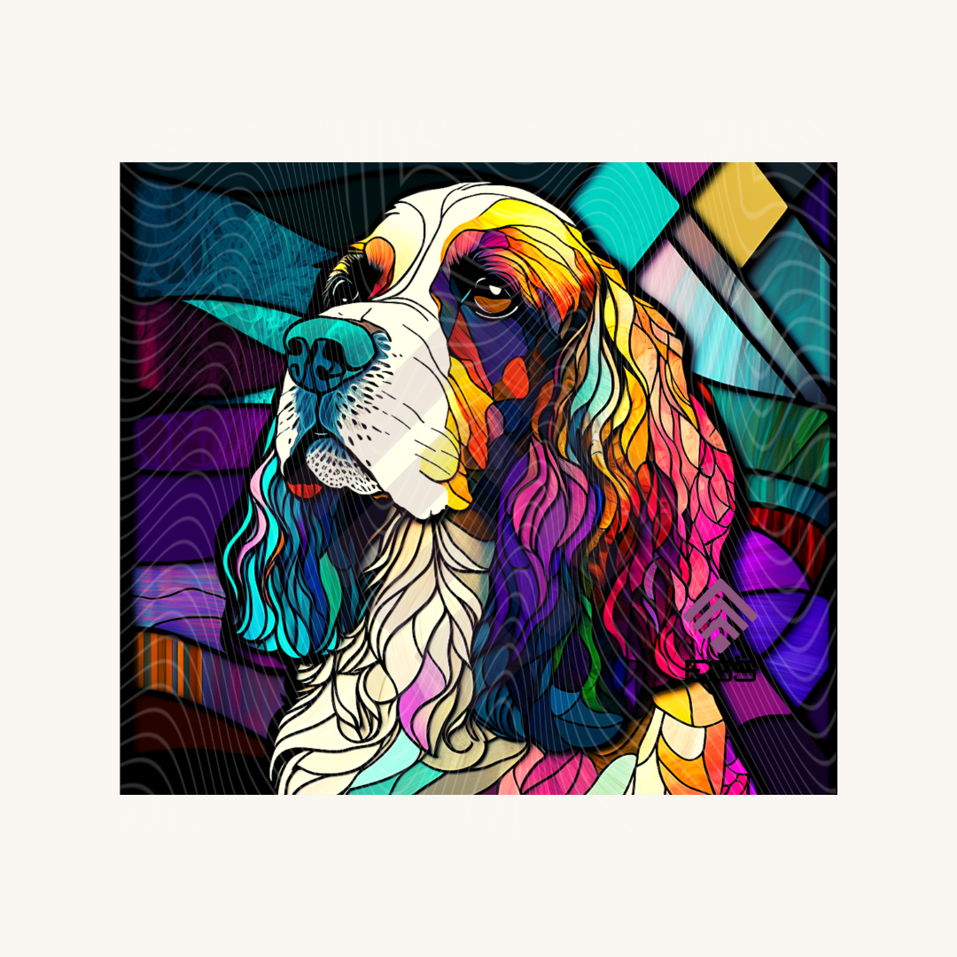 Stained Glass Cocker Spaniel Magnet