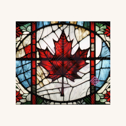 Stained Glass O'CANADA Magnet
