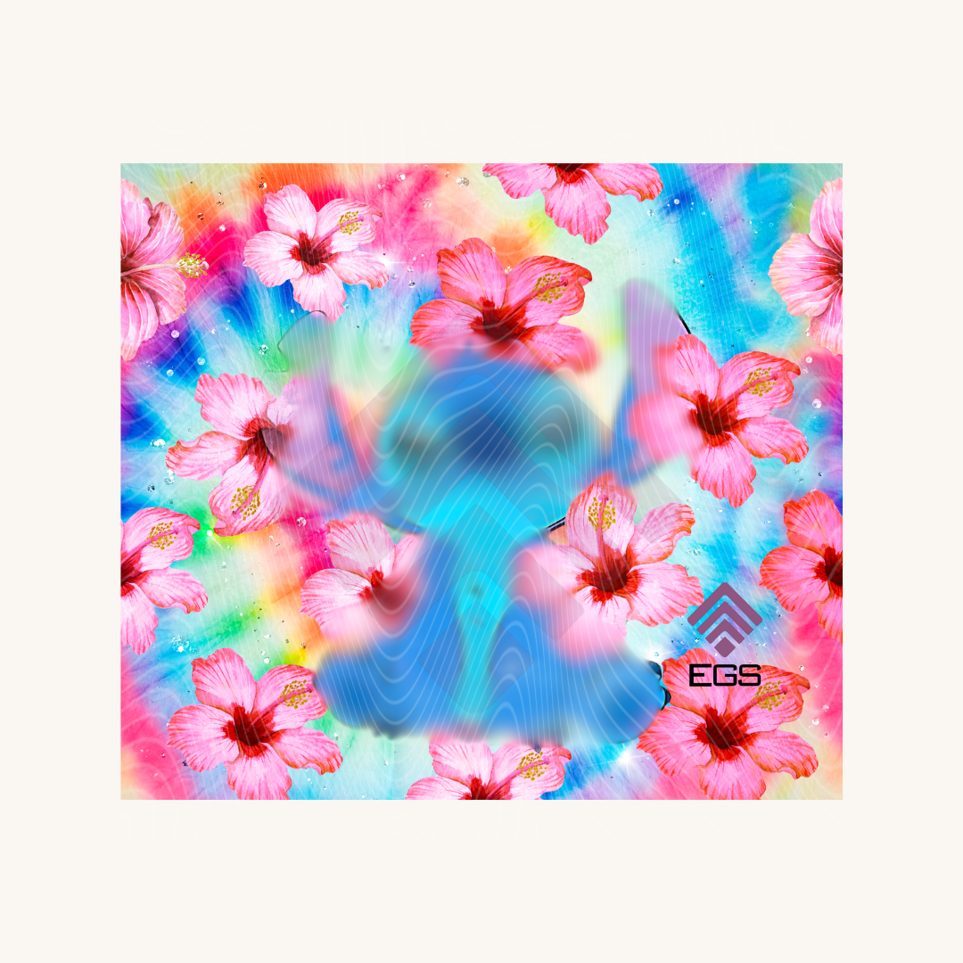 Floral Blue Alien Magnet