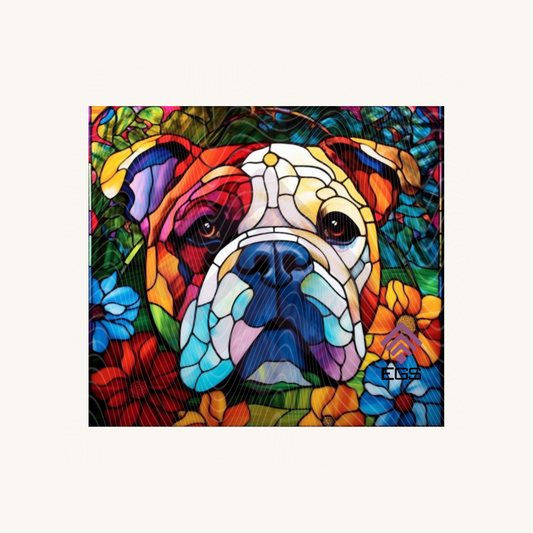 Stained Glass English BullDog Magnet