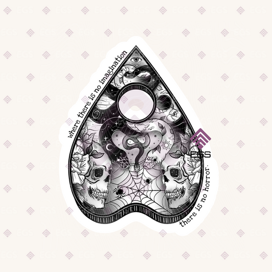 No imagination = No Horror Sticker