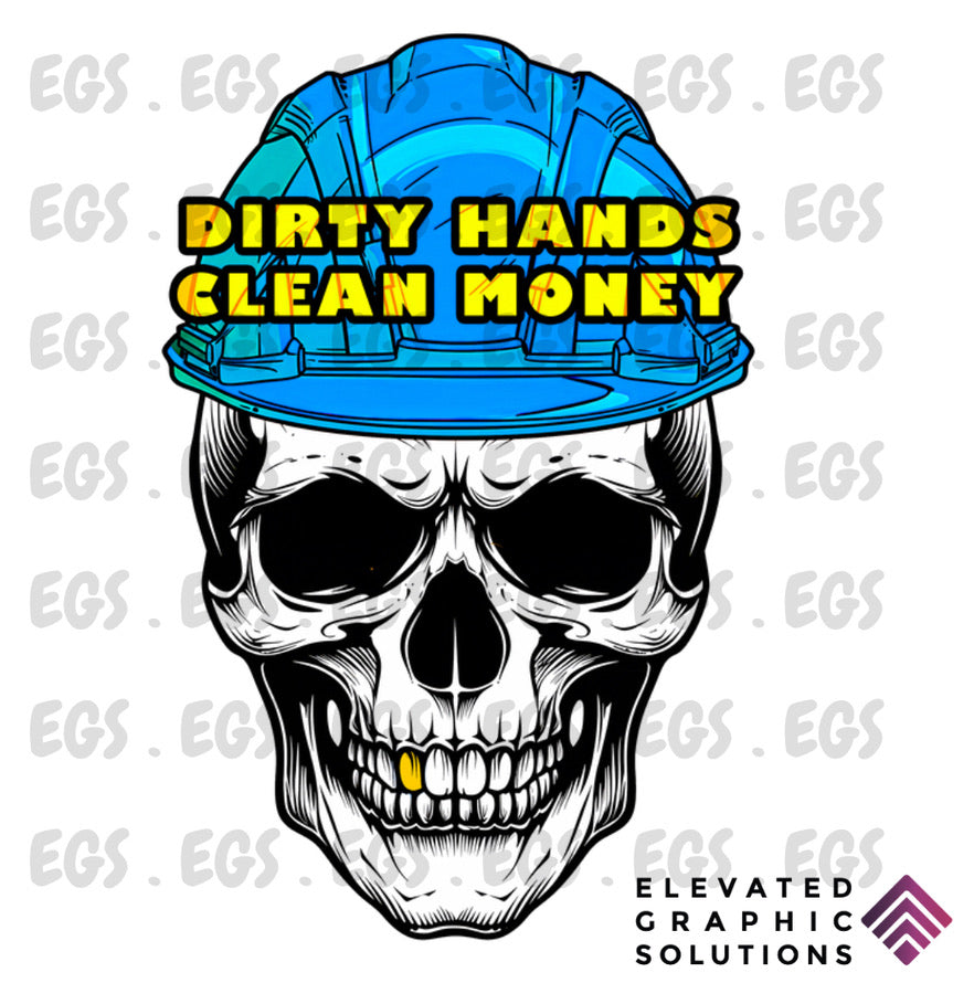 "Dirty Hands Clean Money" Sticker