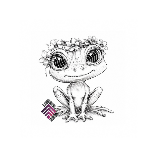 Beauty Frog- Colouring Page