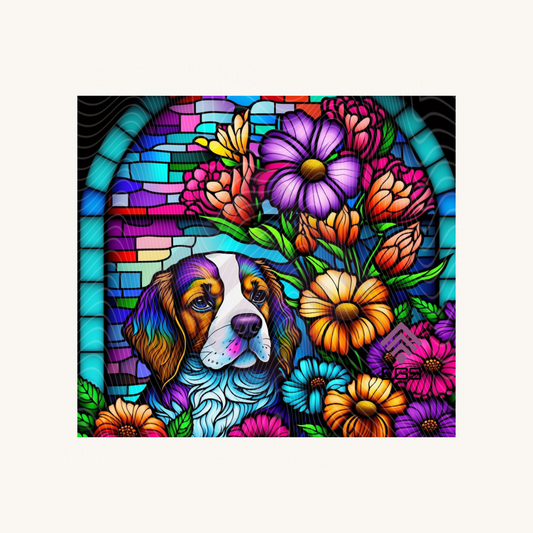 Stained Glass Pup Magnet