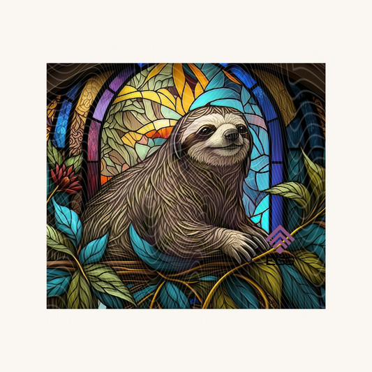 Stained Glass Sloth Magnet