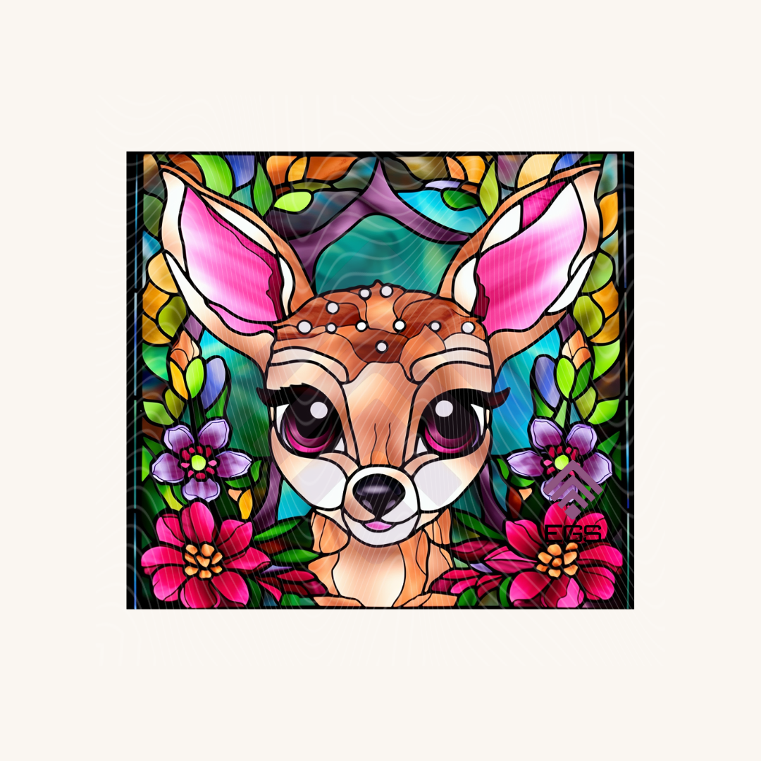 Stained Glass Deer Magnet