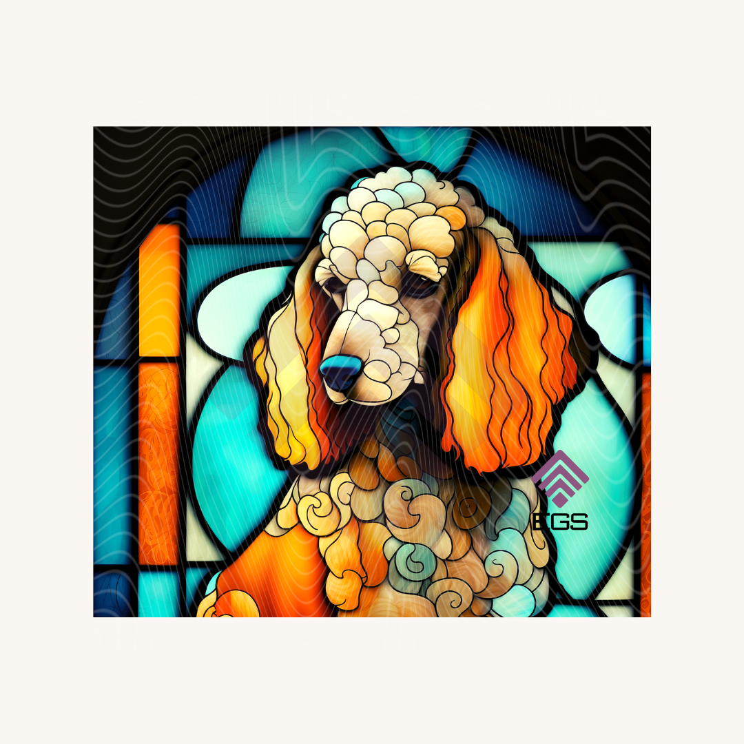 Stained Glass Standard Poodle Magnet