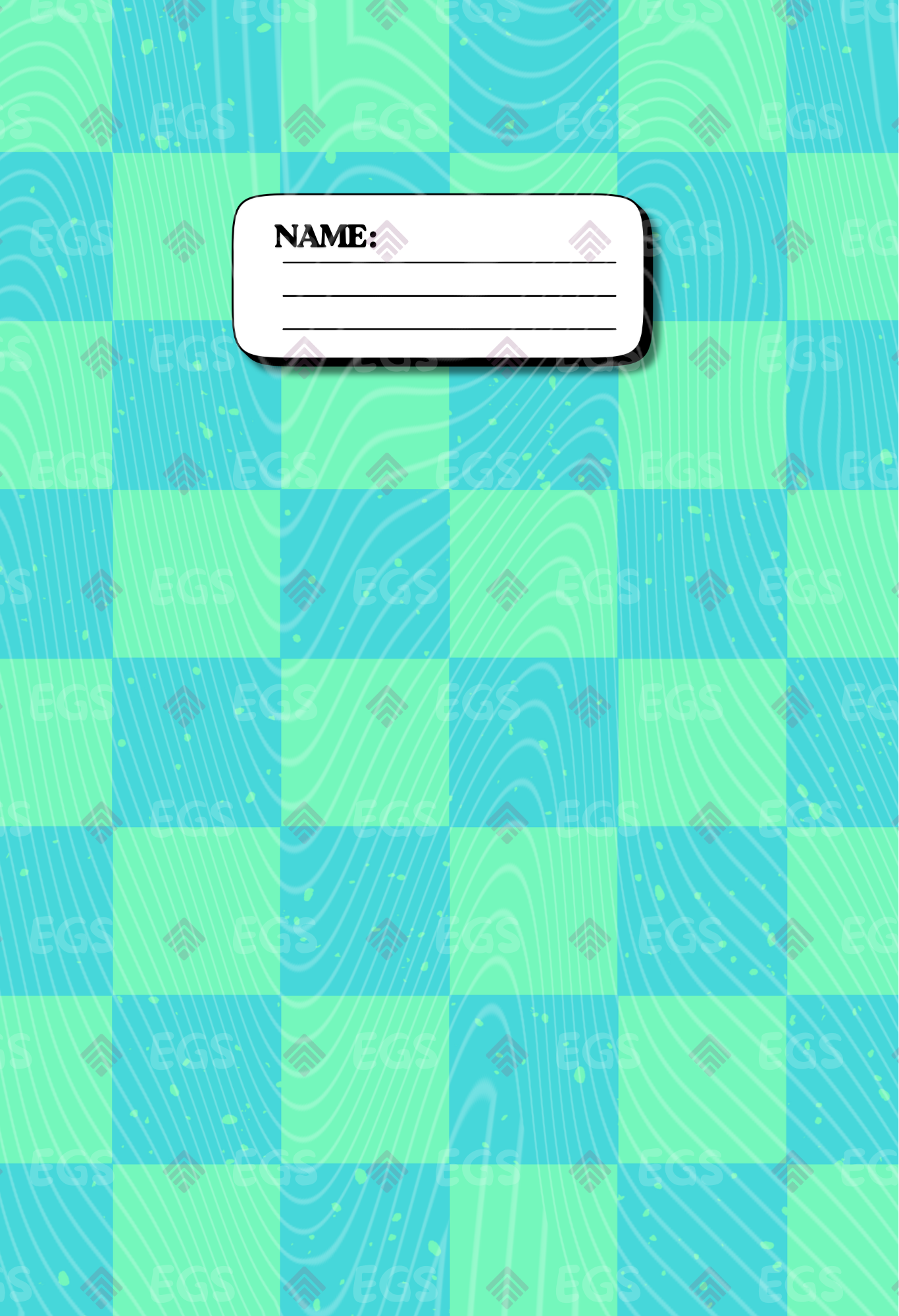 Blue Checkered Notebook