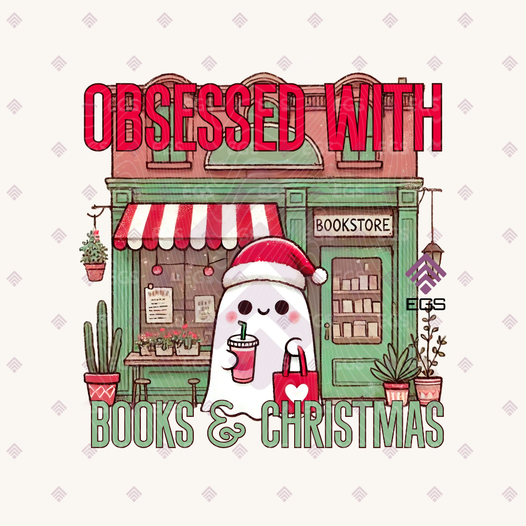 Books & Christmas Sticker