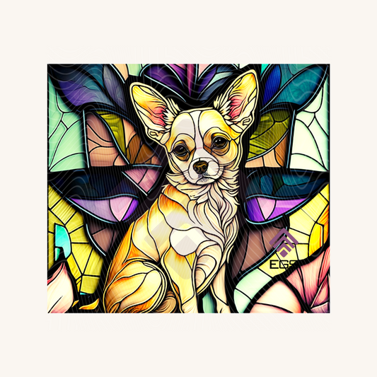 Stained Glass Chihuahua Magnet