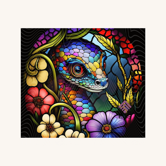 Stained Glass Snake Magnet