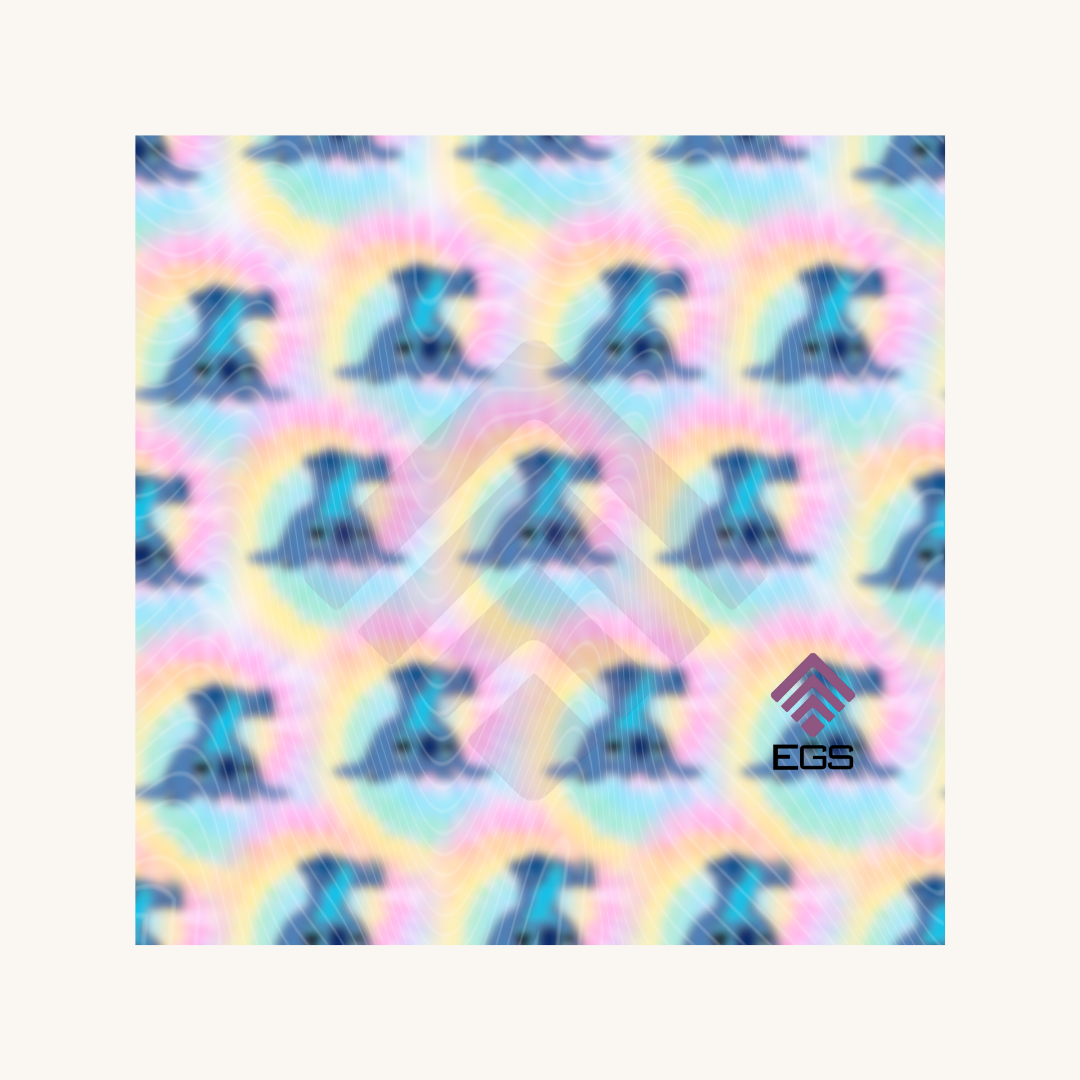 Tie Dye Blue Alien Magnet