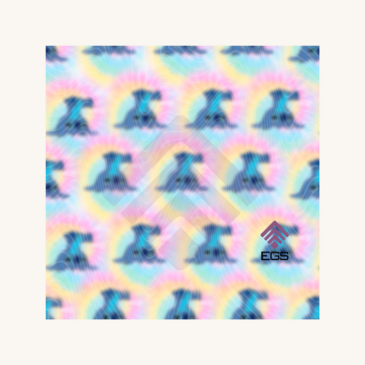 Tie Dye Blue Alien Magnet