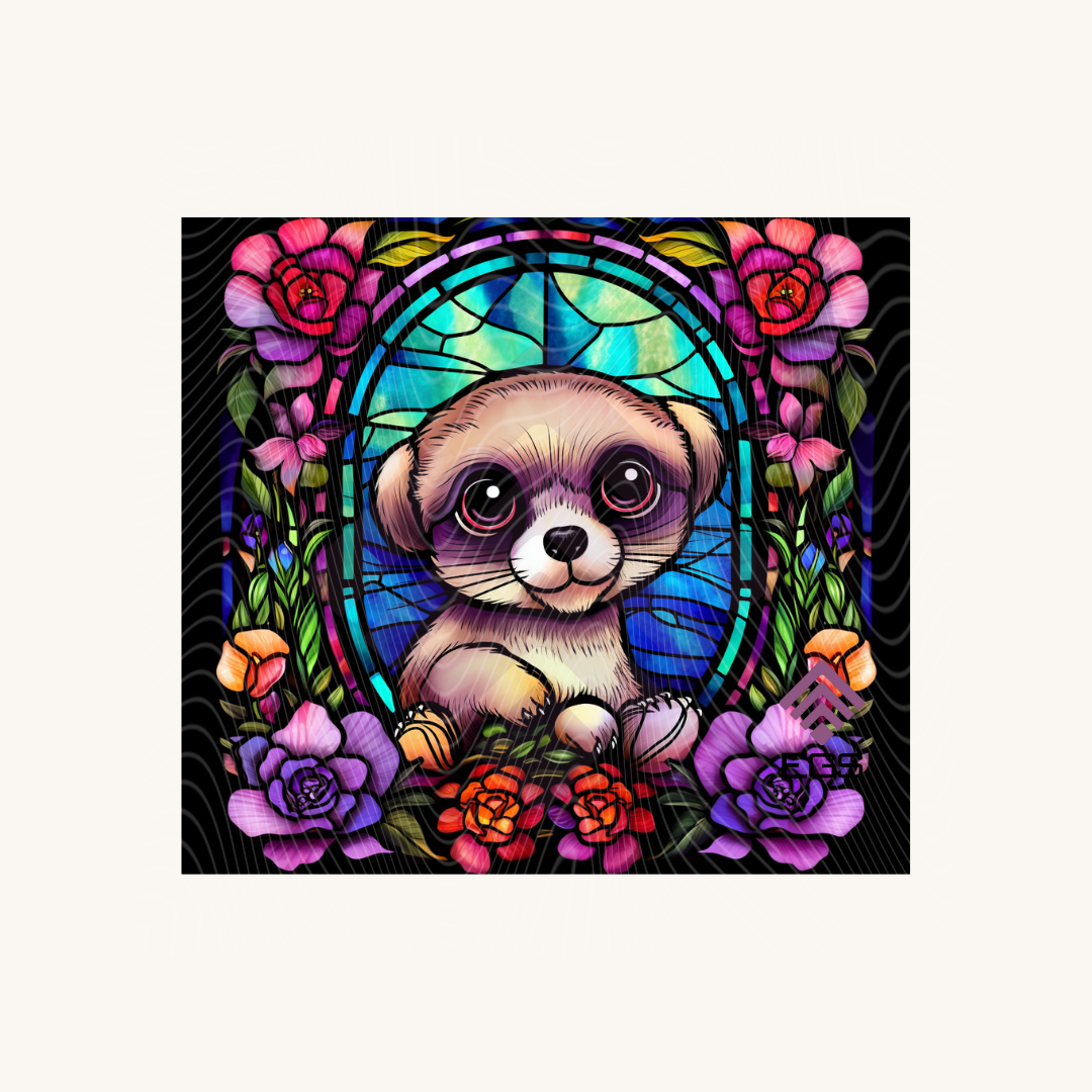 Stained Glass Meerkat Magnet