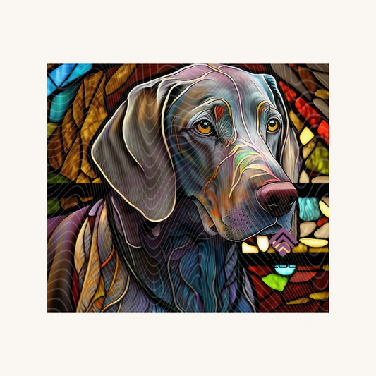 Stained Glass Weimaraner Magnet