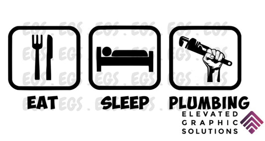 "Eat Sleep Plumbing" Sticker