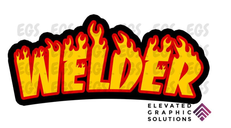 "Welder Flames" Sticker