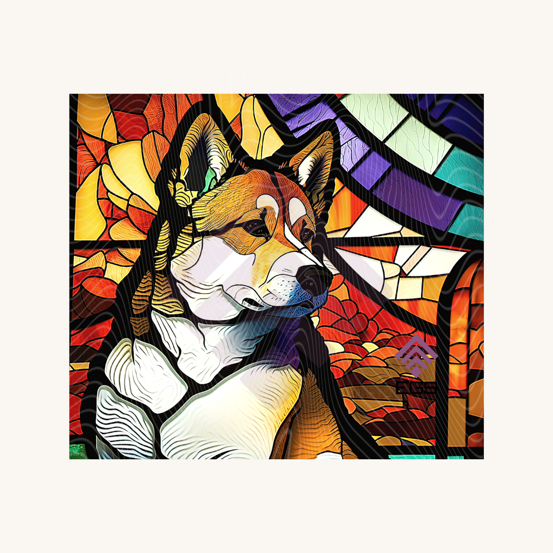 Stained Glass Chow Chow Magnet