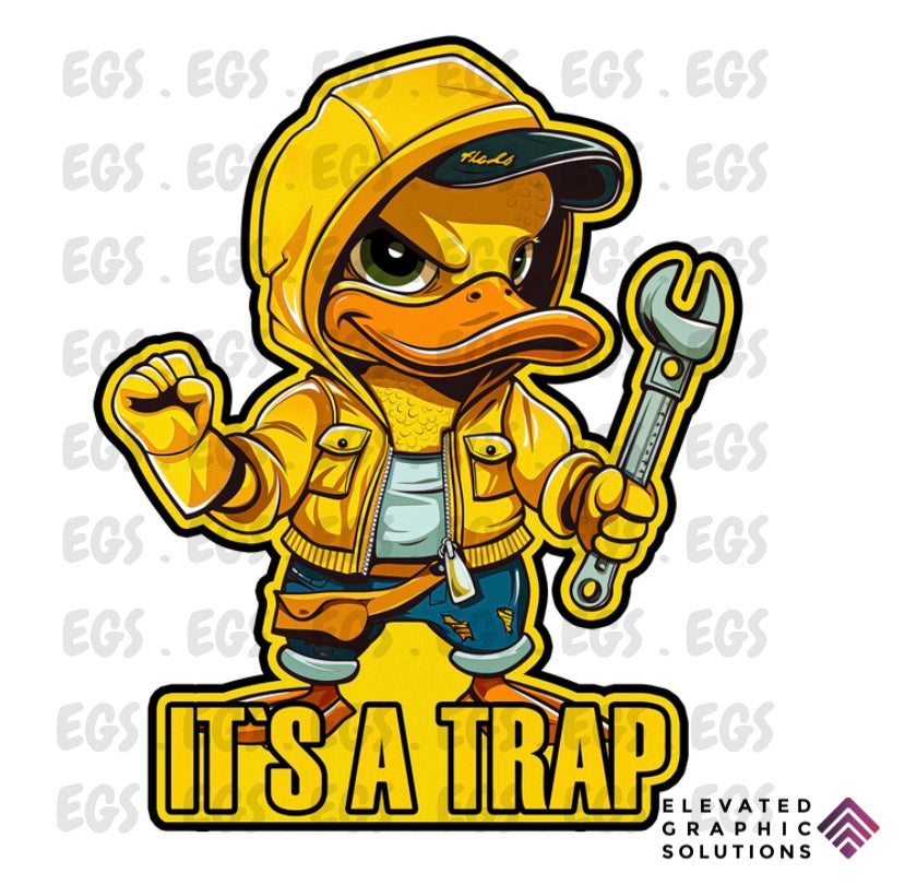 "It's A Trap Duck" Sticker