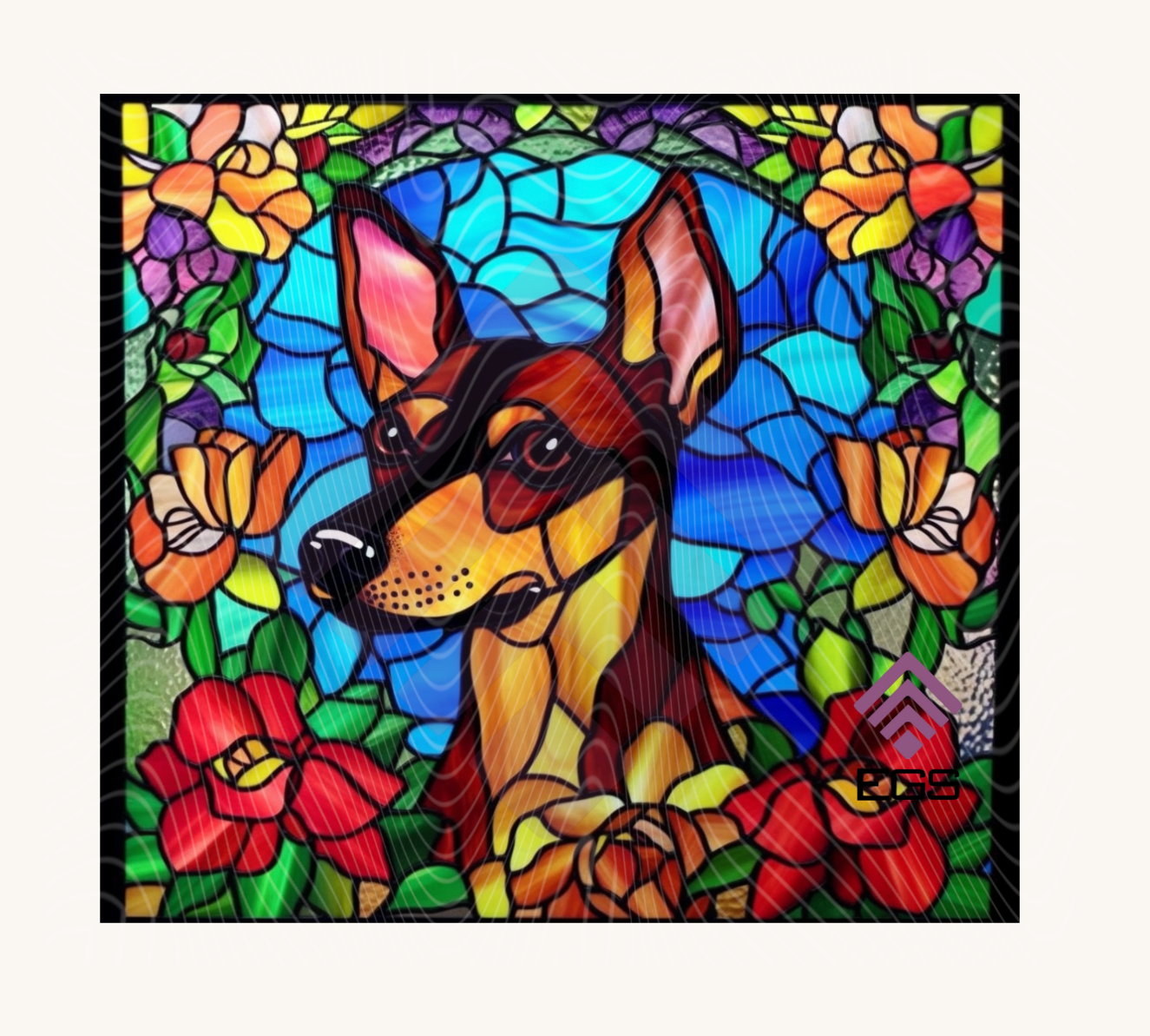 Stained Glass Miniature Pinscher Magnet
