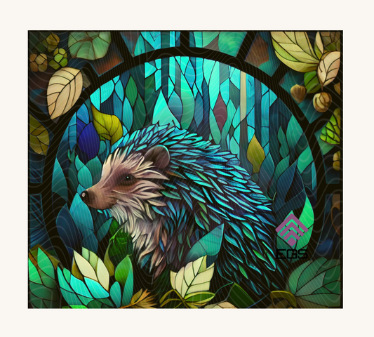 Stained Glass Hedgehog Magnet