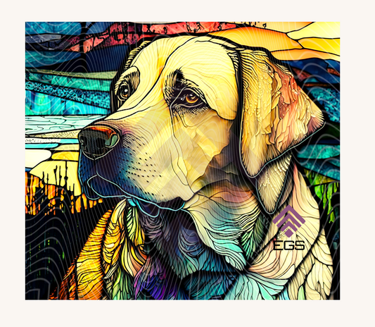 Stained Glass Golden Labrador Retriever Magnet