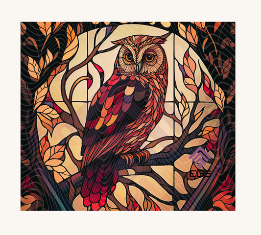 Stained Glass Owl Magnet