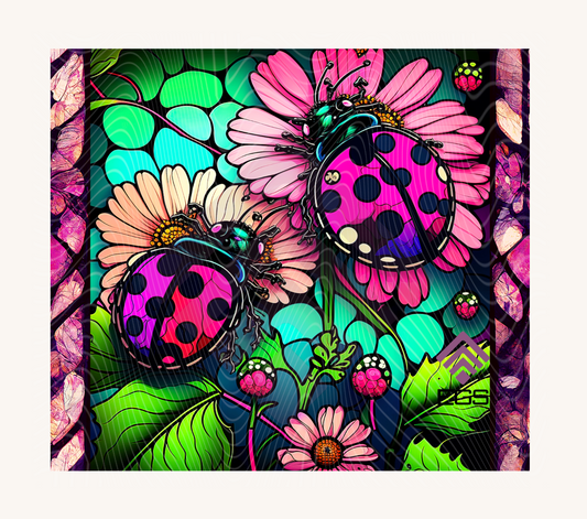 Stained Glass LadyBugs Magnet