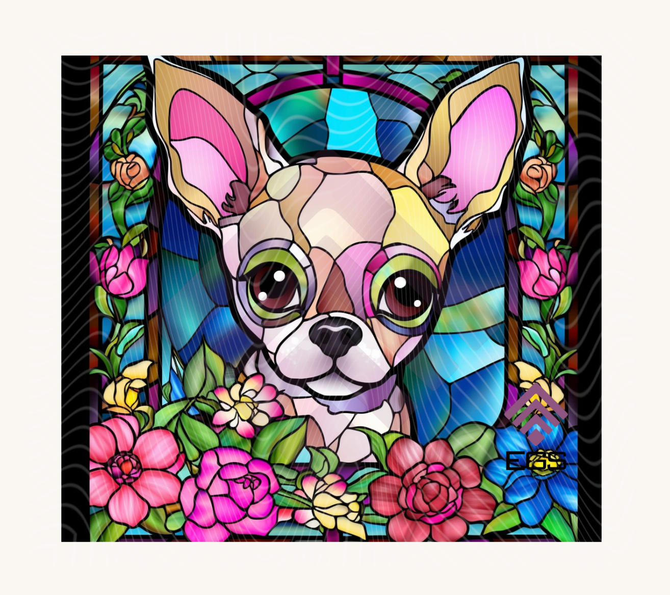 Stained Glass Chihuahua Magnet