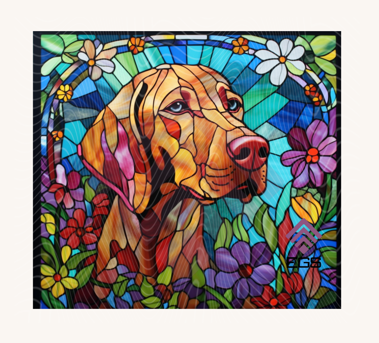 Stained Glass Hungarian Vizsla Magnet