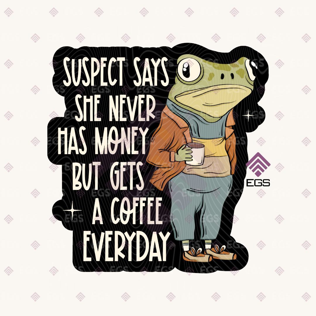 .. No Money But Coffee Sticker