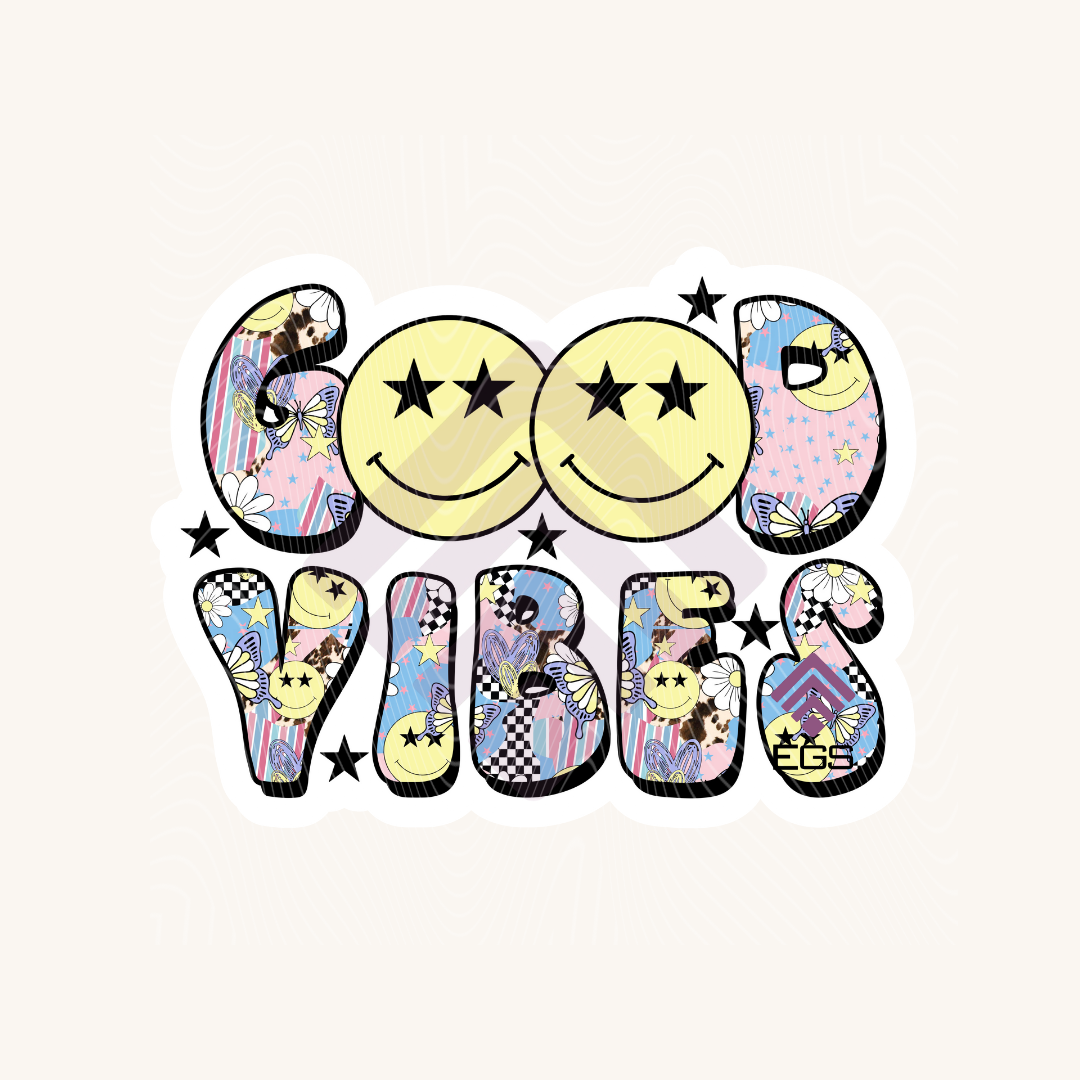 Good Vibes Doodles Sticker